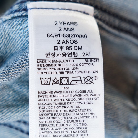 2 Years GAP Denim Jacket, Soft Cotton Hood and Sleeves NWT  - Picture 3 of 6